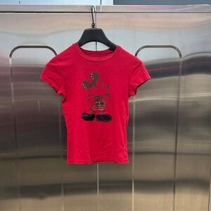 Disney Red Mickey Mouse Kids T-Shirt
